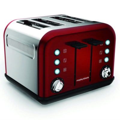 Morphy Richards Accents 4-Slice Toaster – Red Morphy Richards Accents 4-Slice Toaster – Red